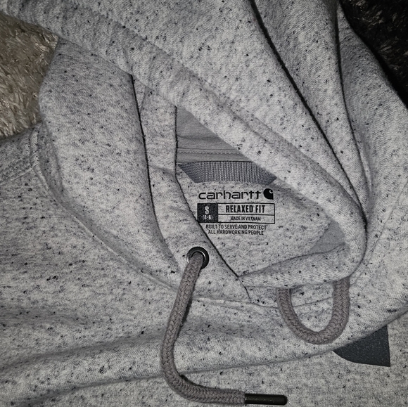 Carhartt Gray Hoodie with Logo Womens Size Small - Picture 5 of 9